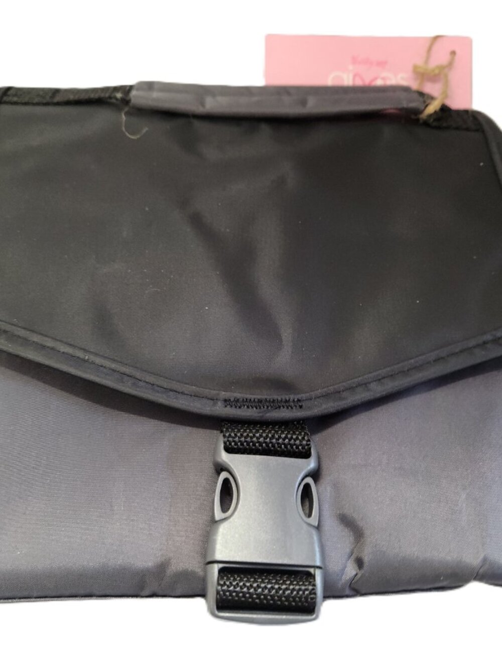 THIRTY-ONE FOLD-OVER LUNCH BAG in BLACK COLORBLOCK NEW in packaging